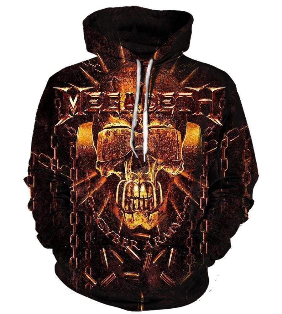 Funny Megadeth Taro With Glasses 3D Hoodie