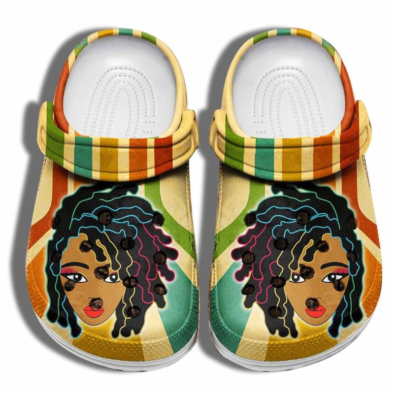 Black Girl Hair Juneteenth Africa Culture Black Women Gift For Lover Rubber clog Shoes Comfy Footwear