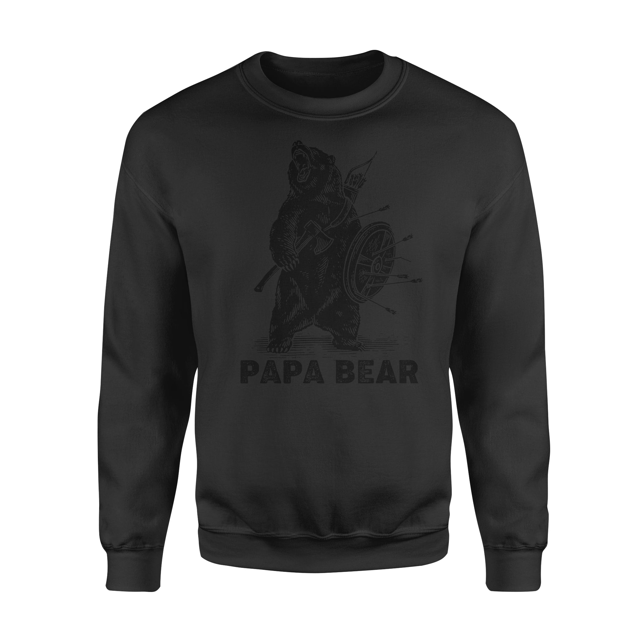 Bear Warrior Papa Bear – Standard Crew Neck Sweatshirt