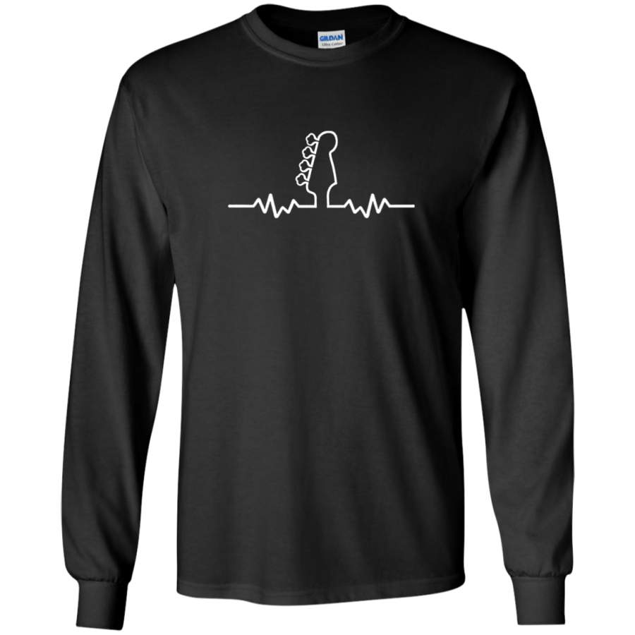 AGR BASS GUITAR HEARTBEAT Long Sleeve T-Shirt