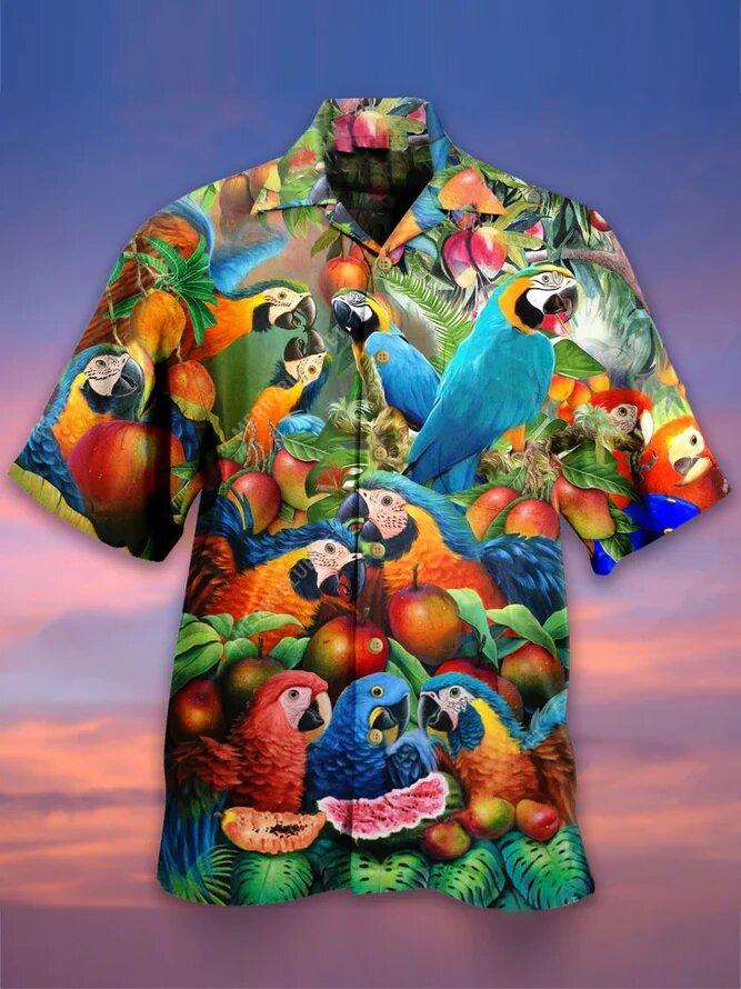 Parrot Fruit All Over Printed Hawaii Shirt Ha6585