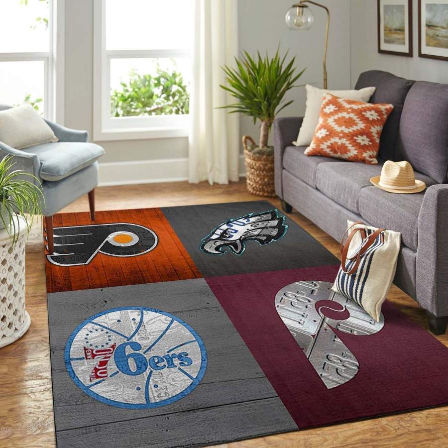 Philadelphia Flyers Area Rugs, Philadelphia Eagles Area Rug, Philadelphia 76ers Area Rug, Philadelphia Phillies Area Rugs  Living Room Carpet FN261243 Local Brands Floor Decor The US Decor