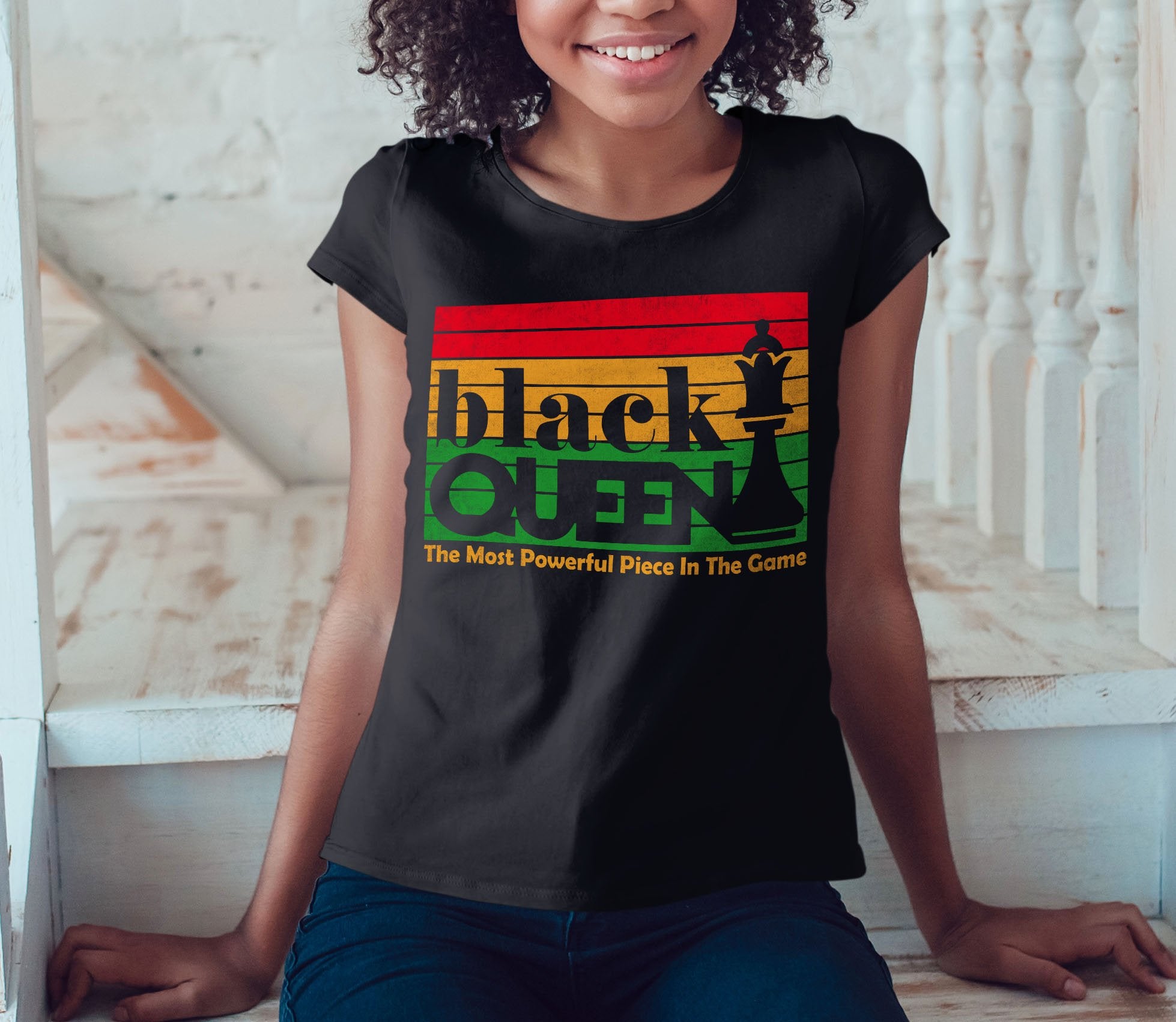 Black Queen The Most Powerfull Piece In The Game Unisex T-Shirt Hoodie Sweatshirt Plus Size S-5Xl