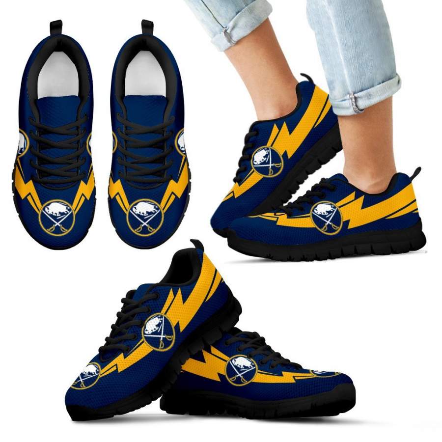 Three Amazing Good Line Charming Logo Buffalo Sabres Sneakers