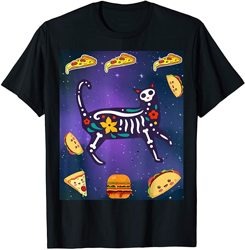 Astronaut Space Cat Skull Taco Pizza Burger Kitten Pet T-Shirt