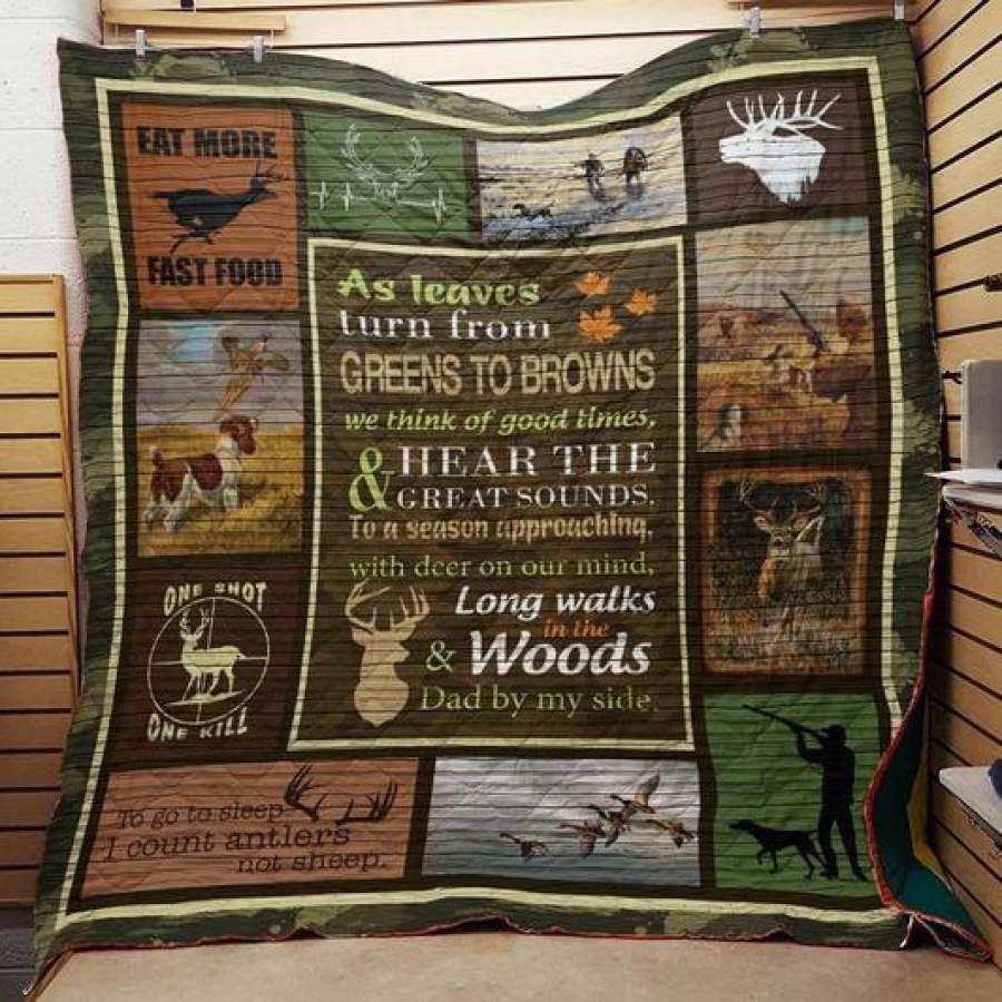 Wozoro Quilt Blanket Hunting Hear The Great Sounds Twin Queen King Size