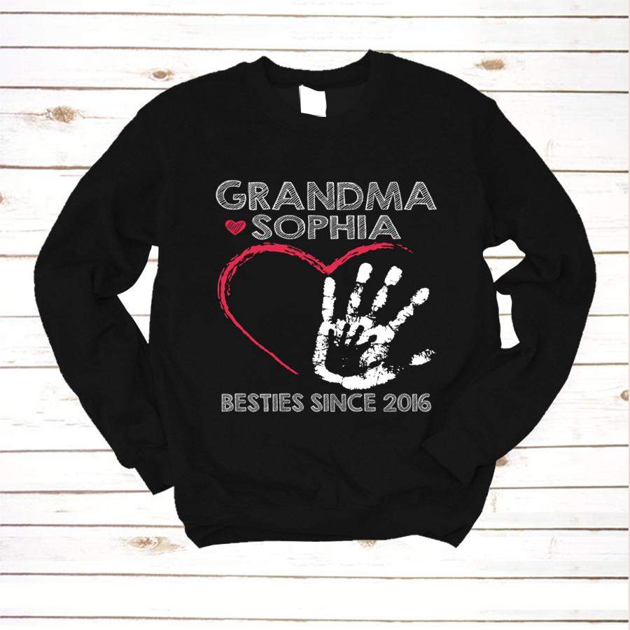 PERSONALIZED GRANDMA AND GRANDKID NAME SHIRT