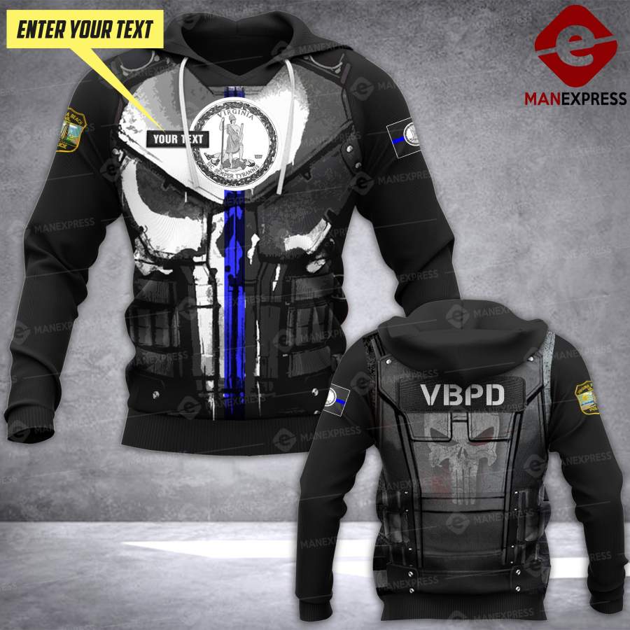 VH CUSTOMIZE Virginia  POLICE DEPARTMENT 2004 – 3D ALL OVER PRINT