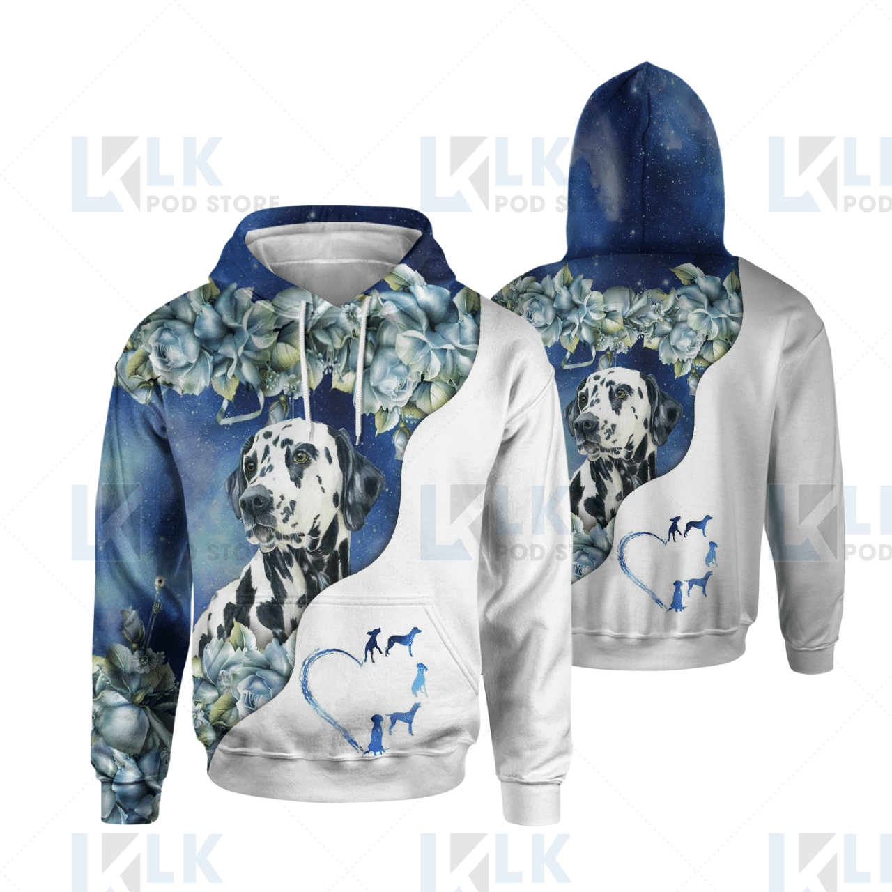 DALMATIAN – HOODIE Love Heart