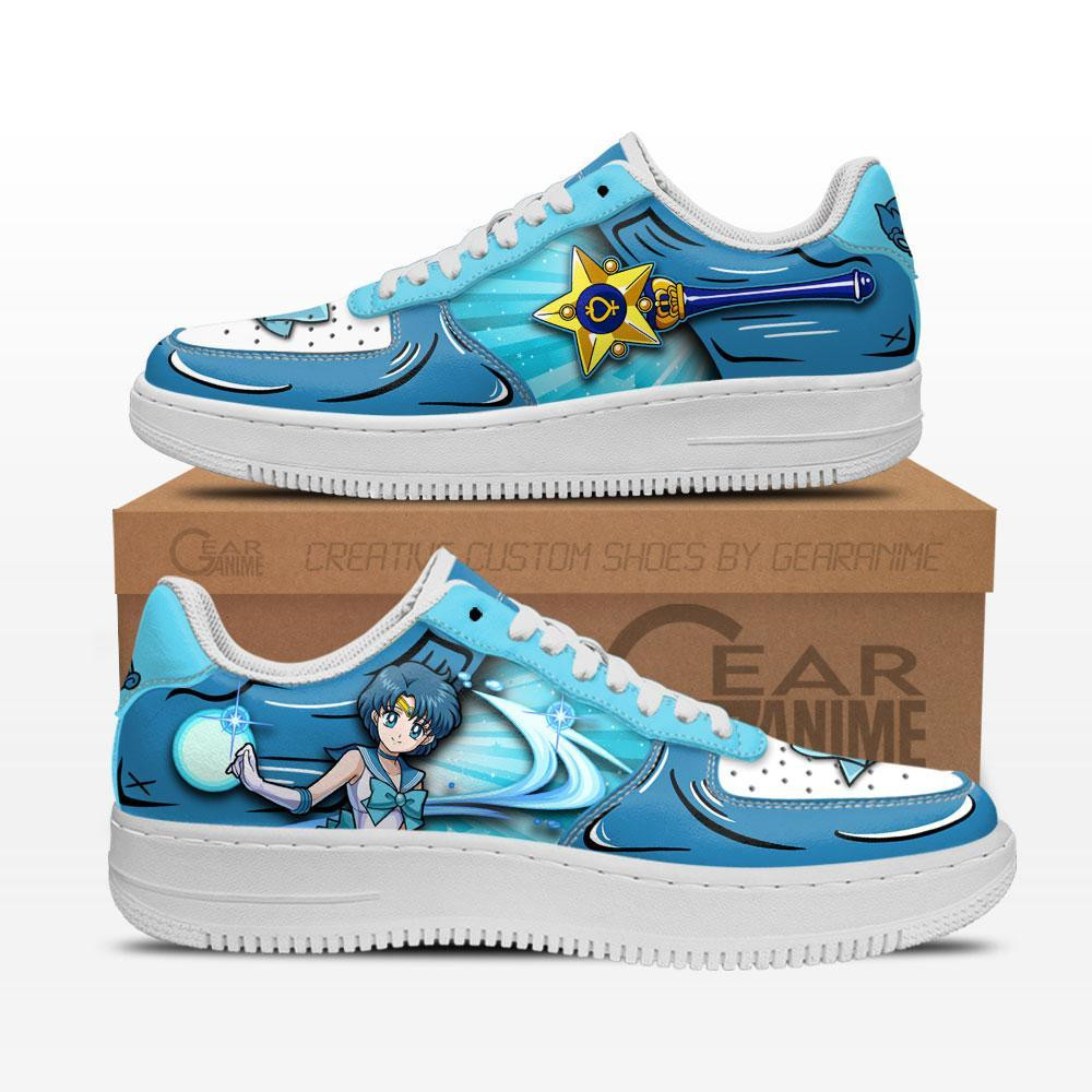 Sailor Mercury Air Sneakers Custom Anime Sailor Shoes