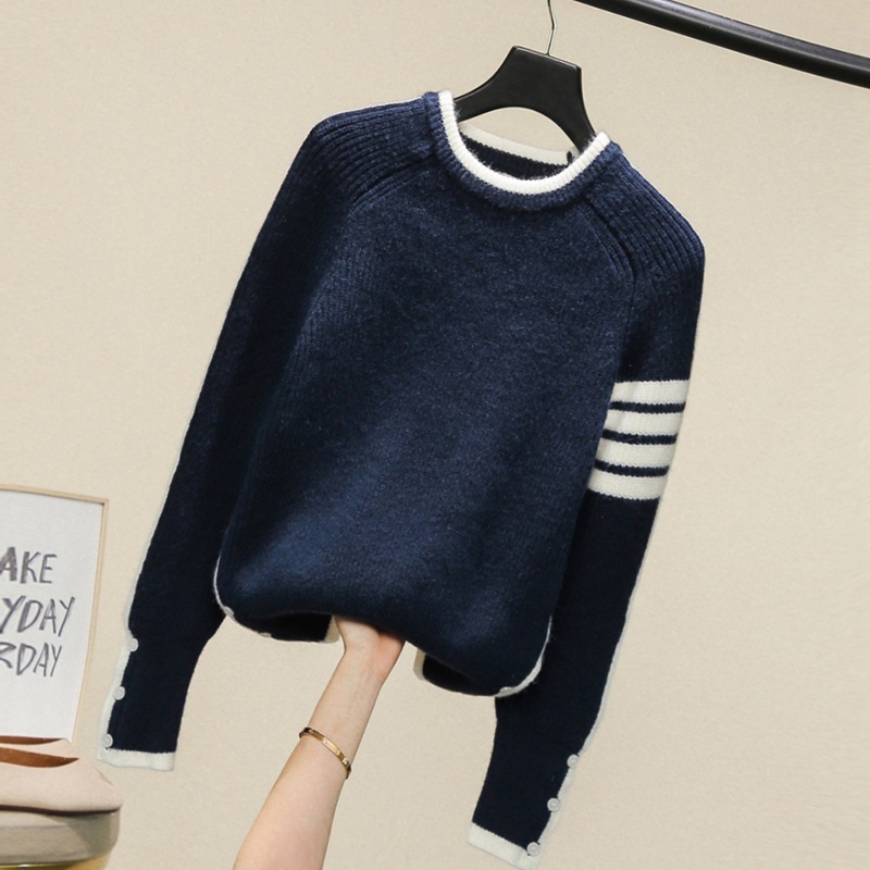 2022 Spring Men Cardigan Striped Knitted Pullover O-Neck Top Thicken Korean Design Men Sweater Top Long Sleeve alx