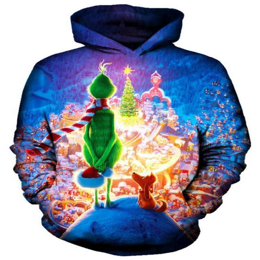 Christmas Grinch Ugly Hoodie