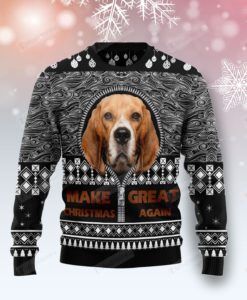 Beagle Make Christmas Great Again Ugly Christmas Sweater, All Over Print Sweatshirt