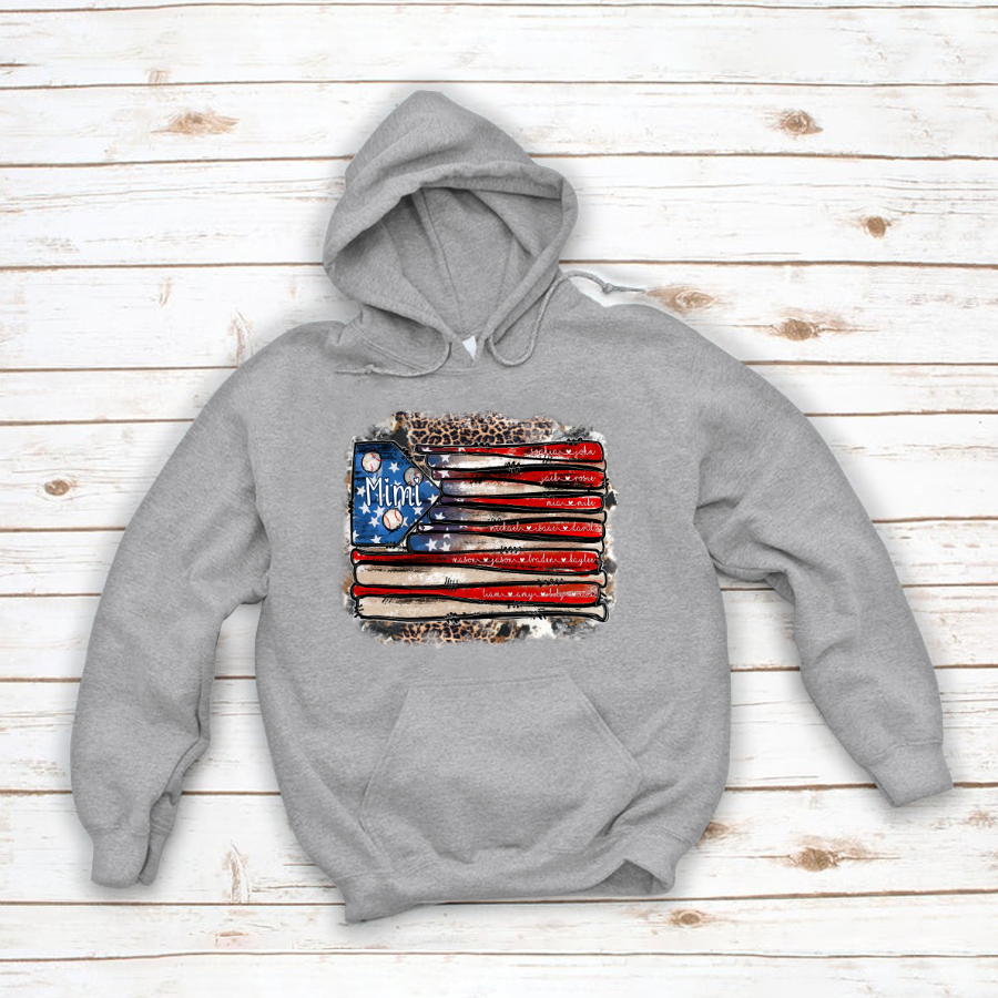 Mimi American Flag Leopard Hoodie