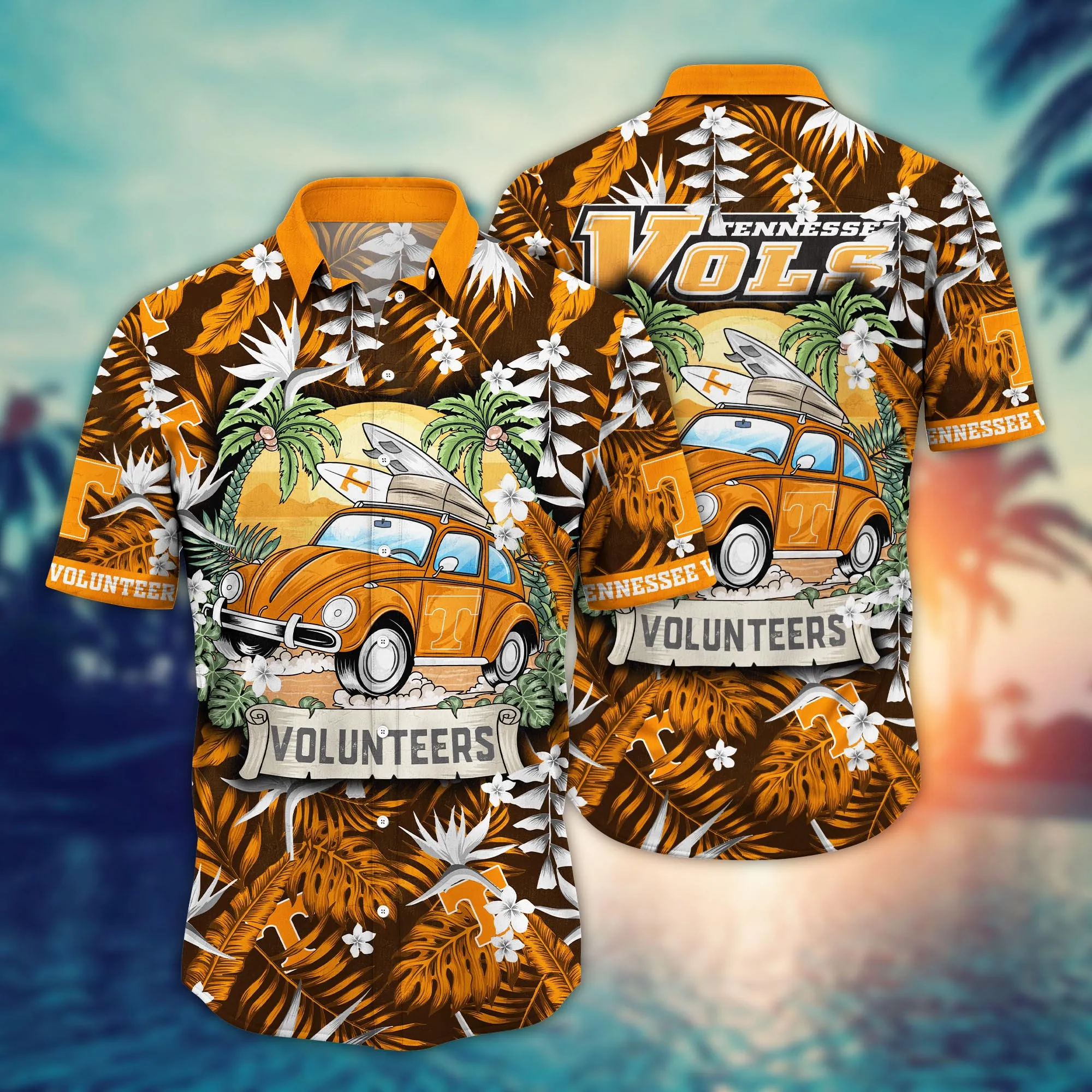 Tennessee Volunteers NCAA Hawaiian Shirt Sunningtime Aloha Shirt