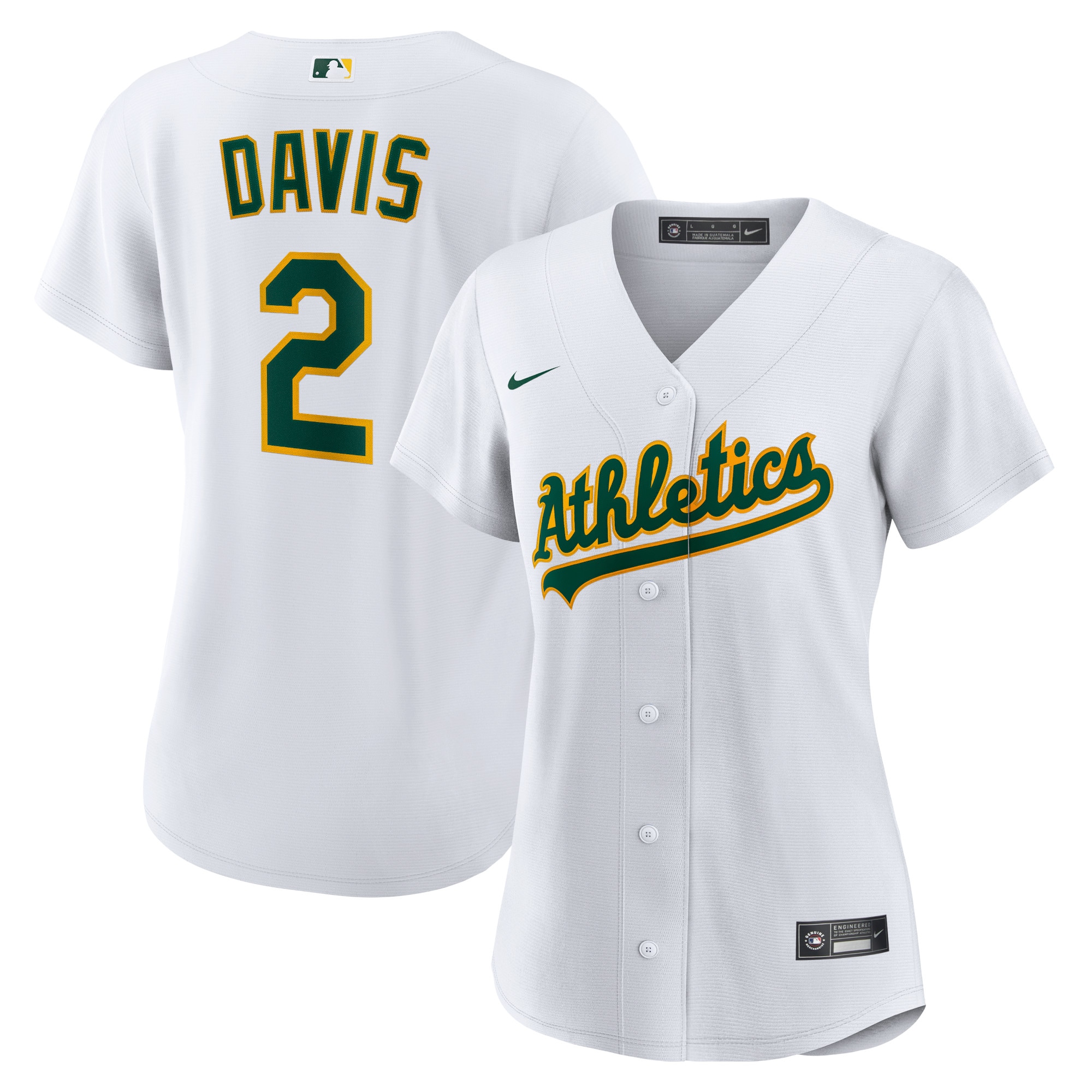 Women’s Oakland Athletics Khris Davis White Home Player Jersey