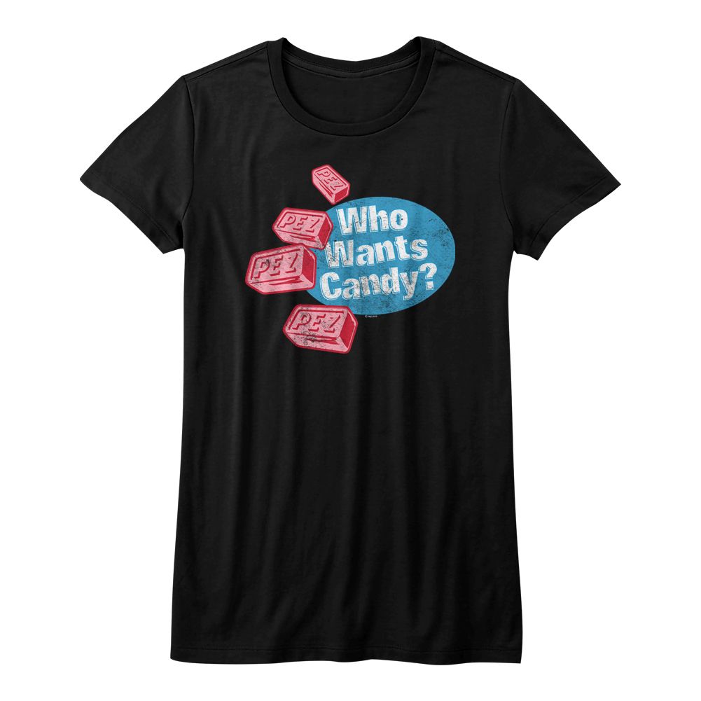 Pez-Who Wants Candy-Black Ladies S/S Tshirt