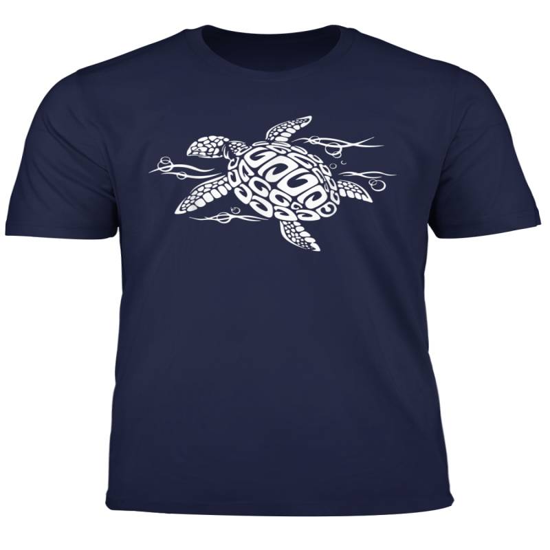 Unisex Mens Womens T Shirt White Turtle Silhouette