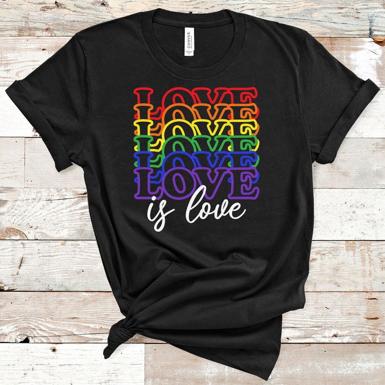 Gift For Gay Man, Love Rainbow Color T Shirt, Pride Shirt, Lgbt Pride Shirt, Lesbian T Shirts