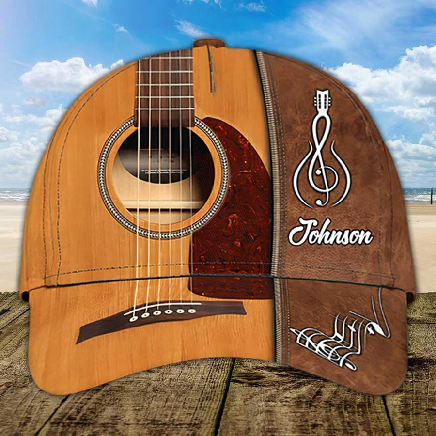 Personalized Guitar Hat For Him, Guitar 3D Baseball Cap For Boyfriend’S Birthday, Guitar Club Accessories For Him