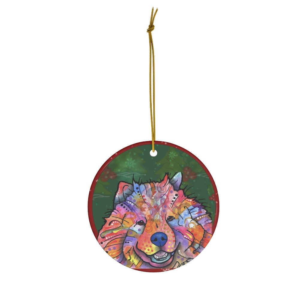 Chow Chow Design Ceramic Christmas Ornaments – Dean Russo Art