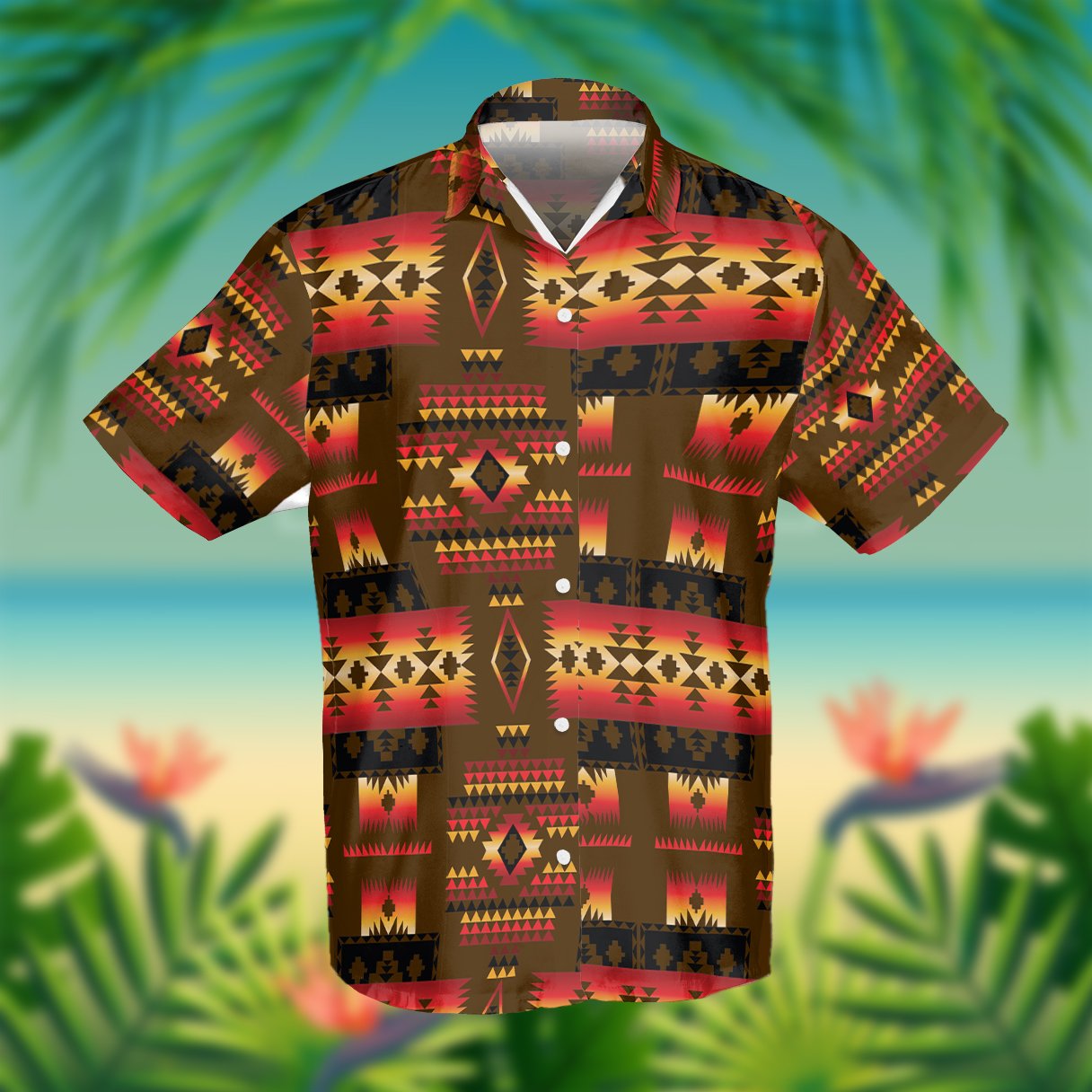 Black Native Tribes Pattern American Hawaii Shirt Ha9328