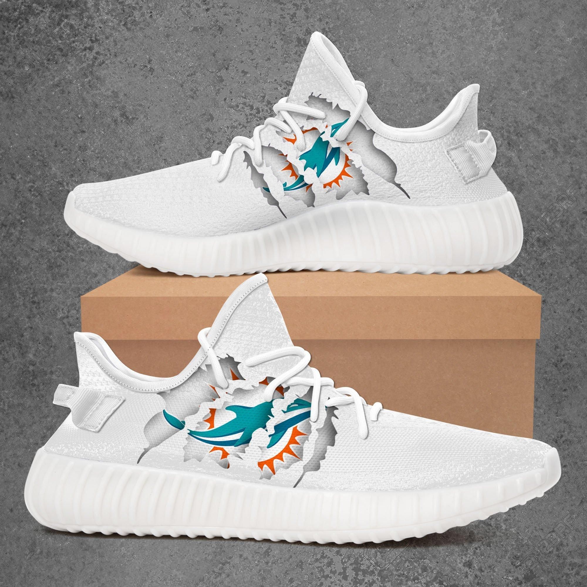 Miami Dolphins Custom Yeezy Sport Teams Yeezy Boost 350 V2 Top Trending Custom Shoes Gift 1