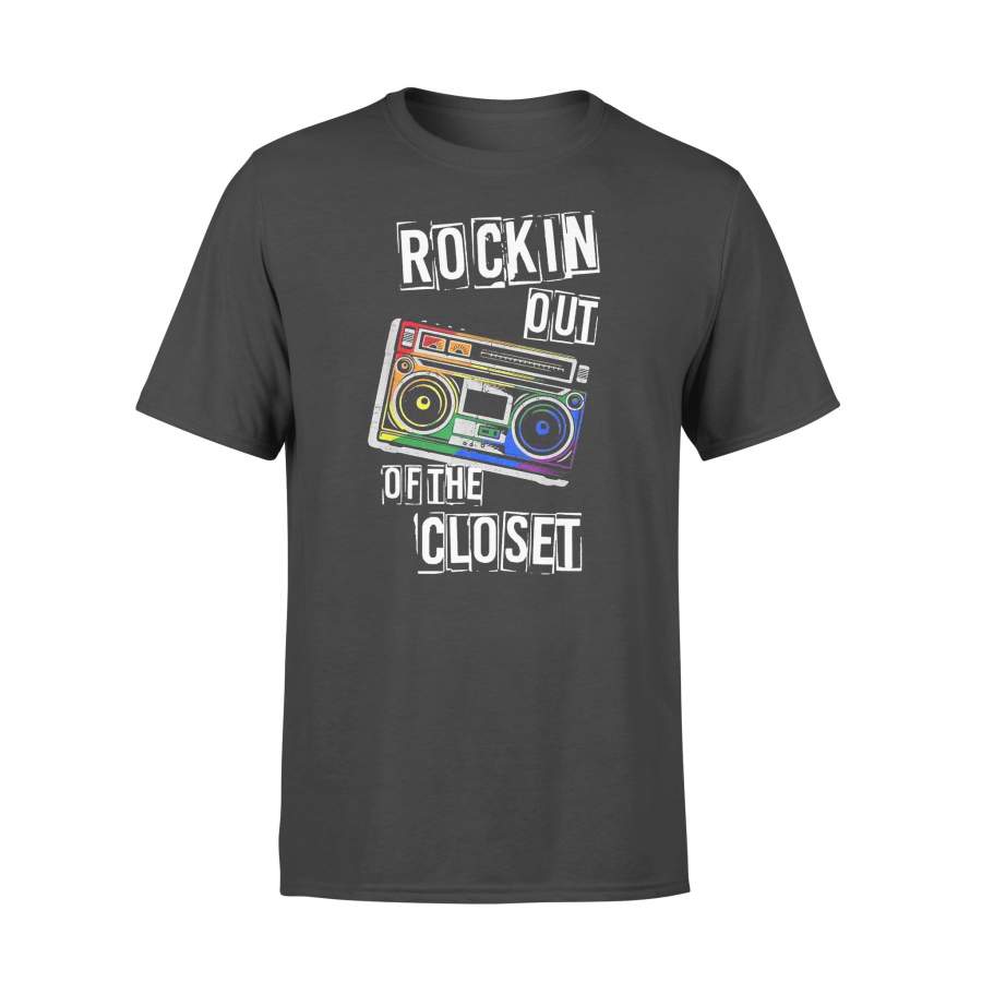 Cassette Rockin Out Of The Closet LGBT T-shirt