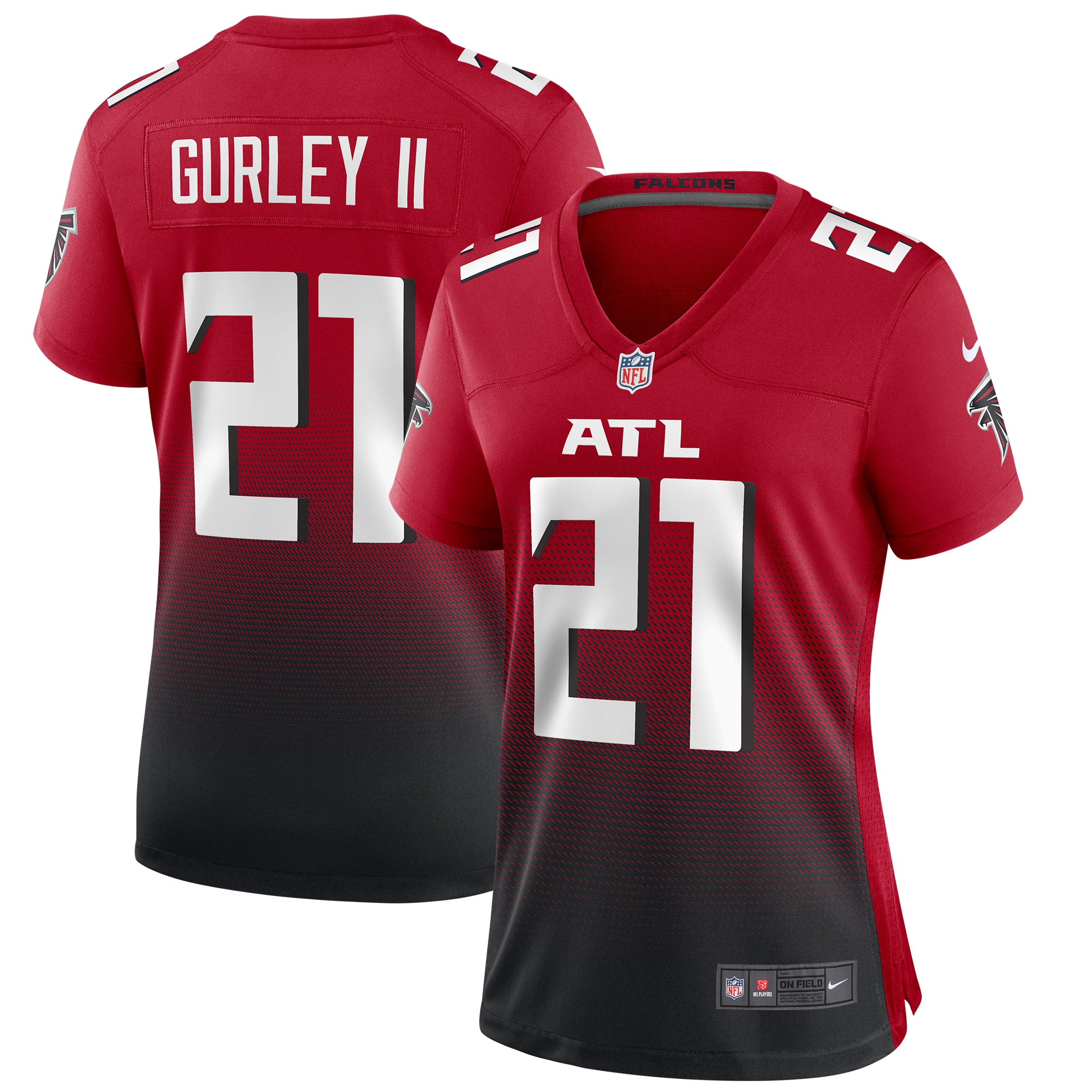 Women’s Atlanta Falcons Todd Gurley II Red 2nd Alternate Game Jersey