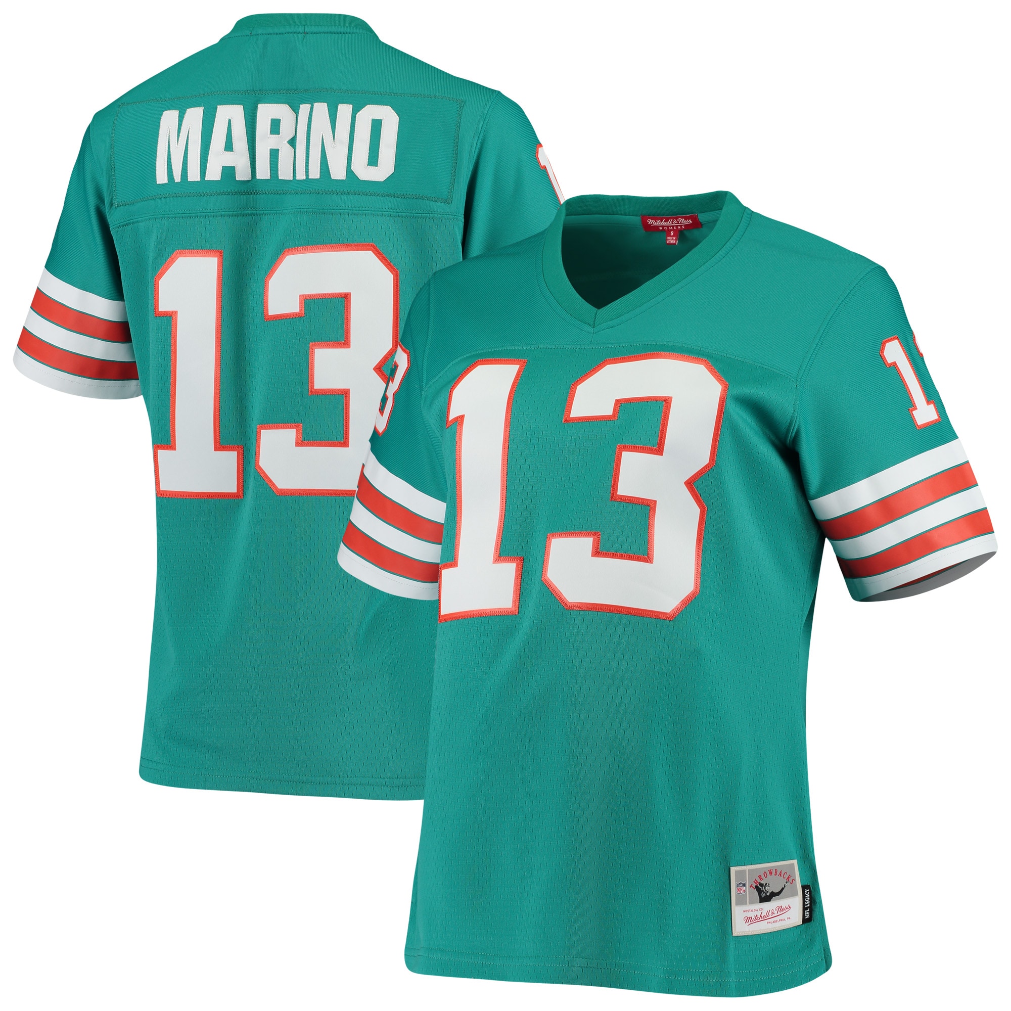 Dan Marino Miami Dolphins Mitchell & Ness Women's 1984 Legacy Replica Jersey – Aqua