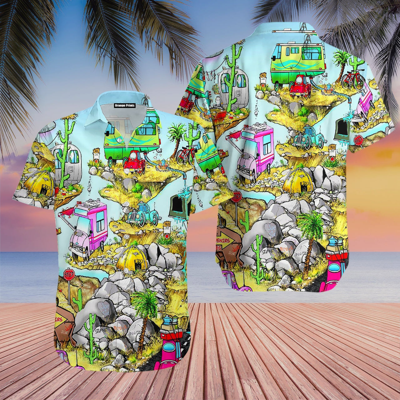 Cartoon Campers Aloha Hawaii Shirts For Men Women Ha35223