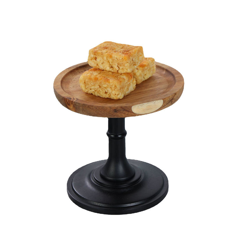 Wood Cake Stand Wedding Cake Display Stand Household High-Footed Dessert Plate Platter Round Cake Pedestal Stand for Sushi alx