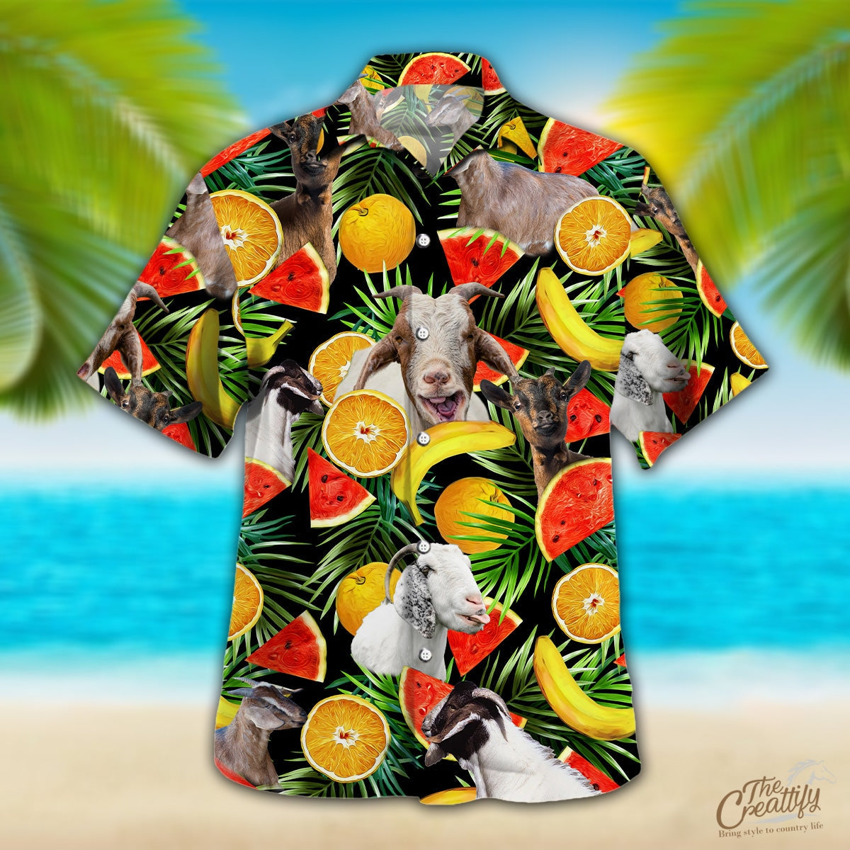 Goat Tropical Fruits Hawaii Hawaii Shirt For Men Women Ha23245