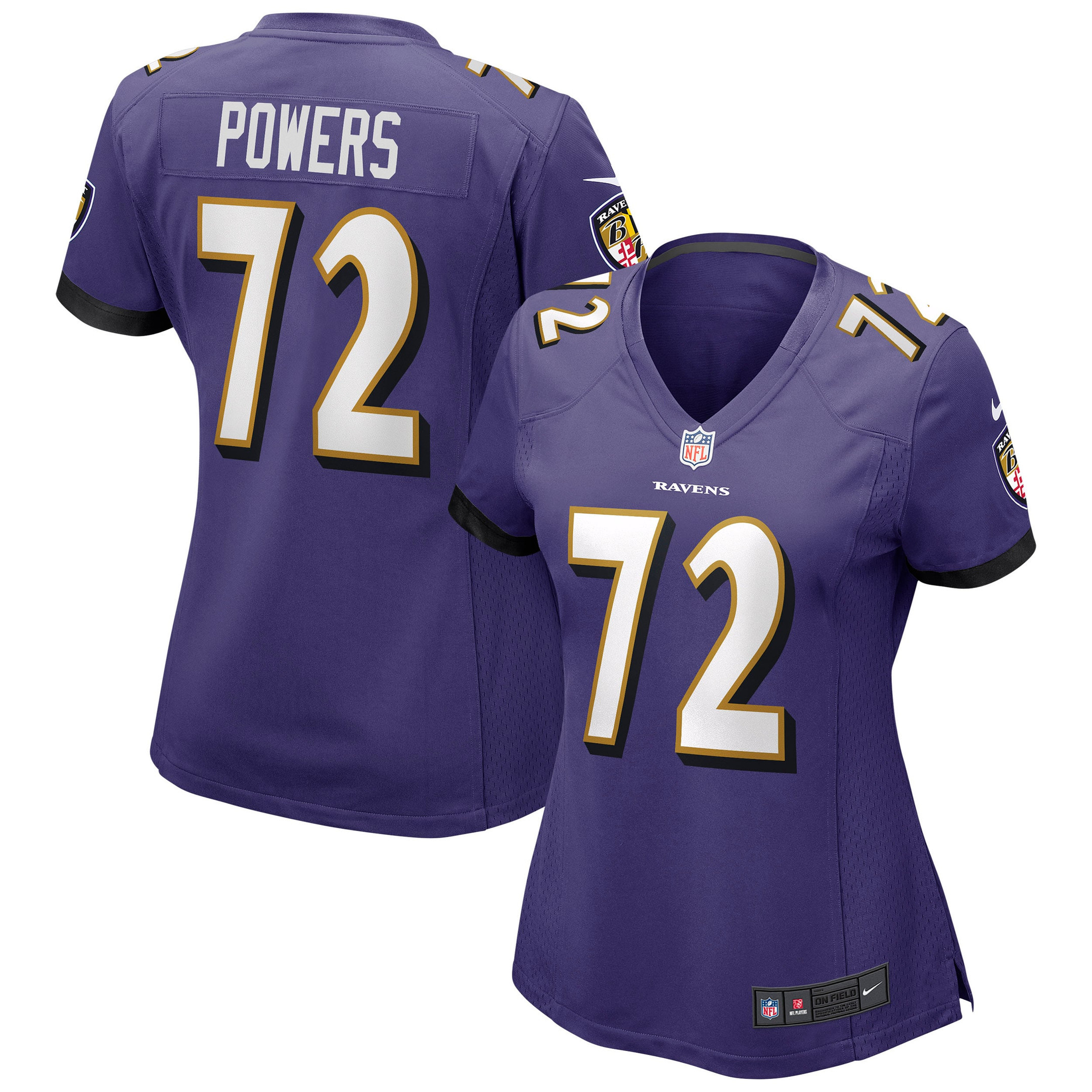 Ben Powers Baltimore Ravens Womens Game Jersey – Purple NFL