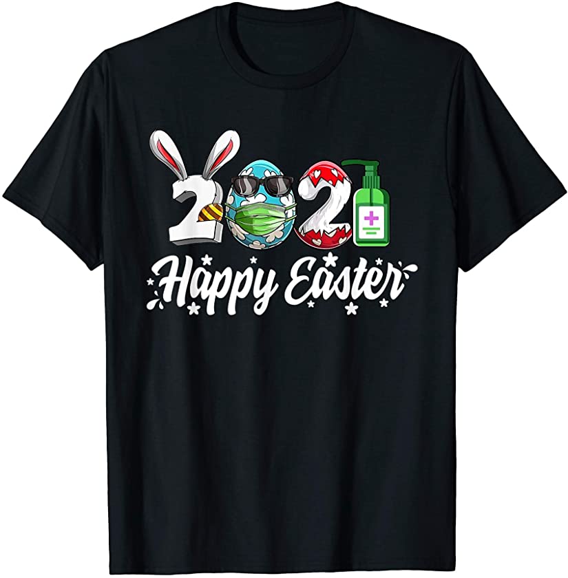 Bunny Colorful Egg Wearing Mask T-Shirt