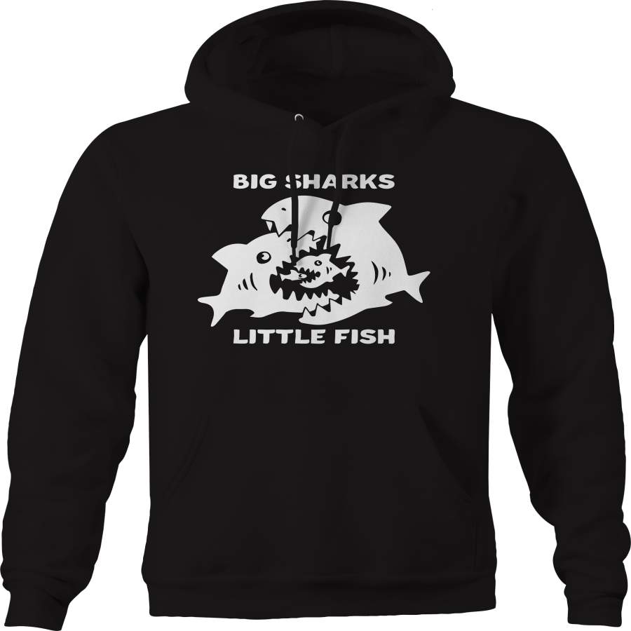 Big Sharks Little Fish Food Chain Alpha Hoodie