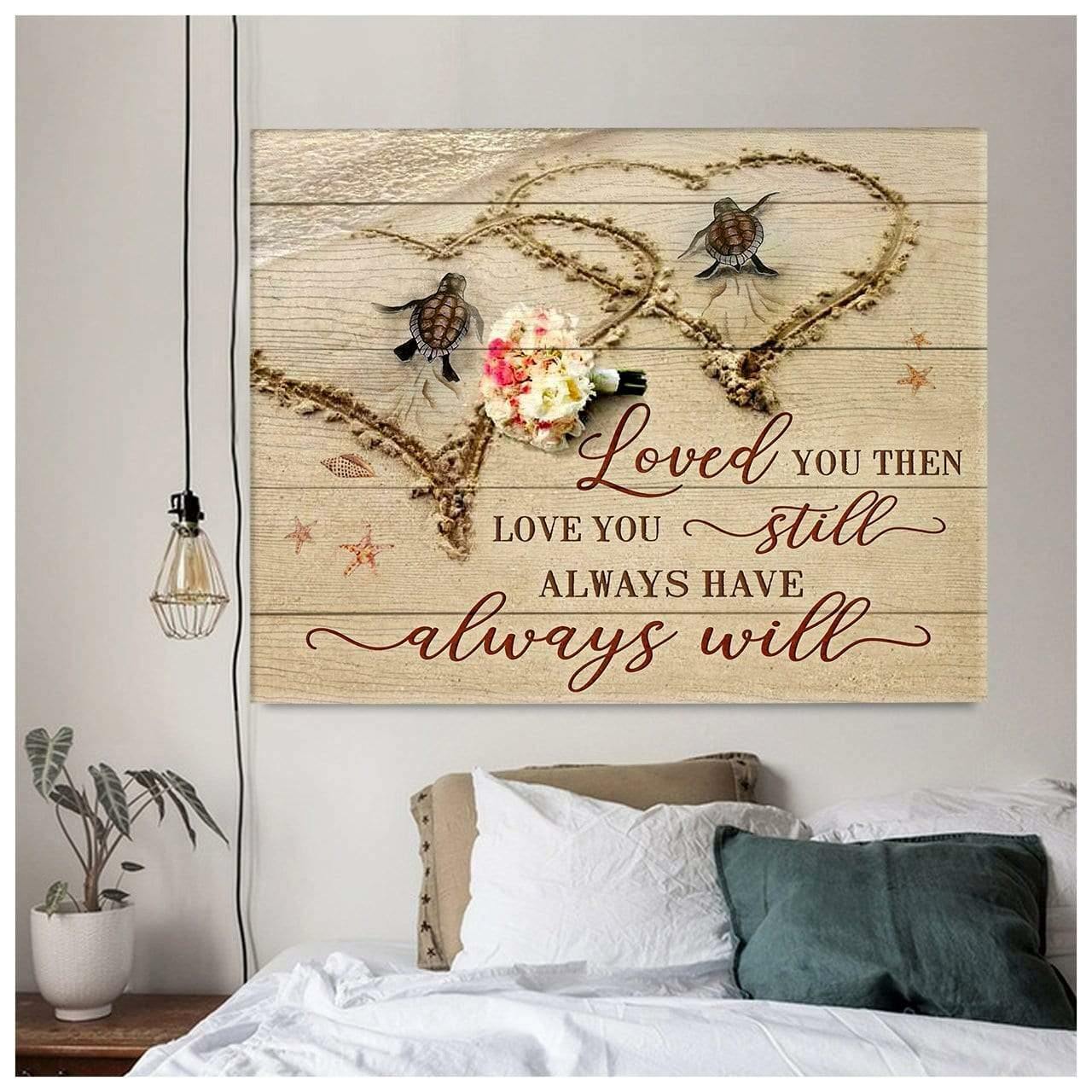 Couple Sea Turtle Canvas And Poster, Wall Decor, Canvas Instructure Wall Art
