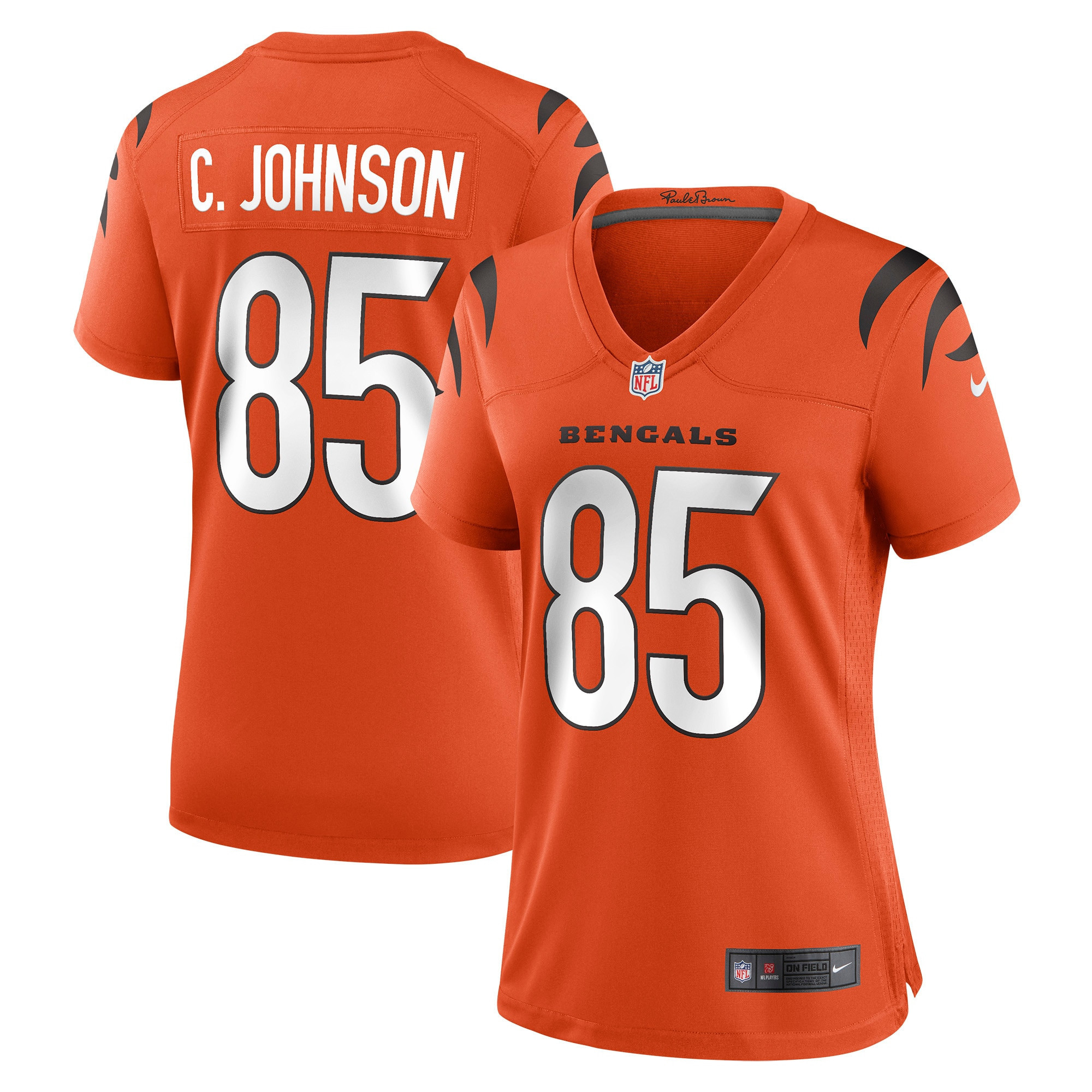 Chad Johnson Cincinnati Bengals Womens Retired Game Jersey – Orange NFL