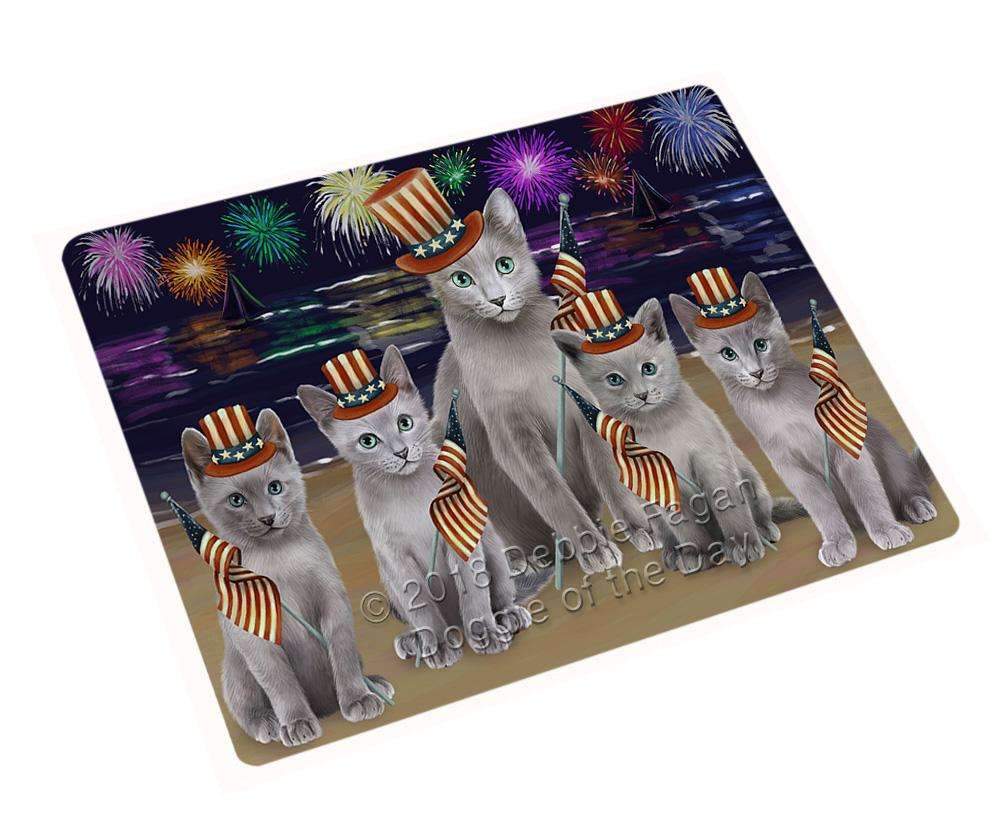 4Th Of July Independence Day Firework Russian Blue Cats Blanket Blnkt85314