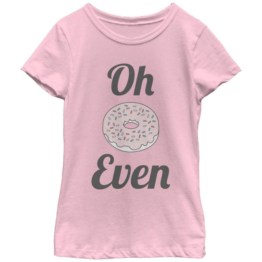 CHIN UP Girl’s Oh Donut Even  T Shirt Light Pink