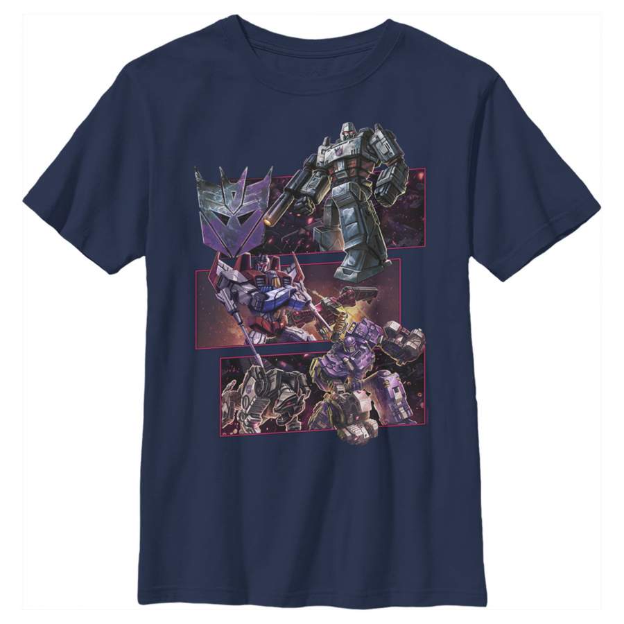 Transformers Boy’s Decepticons Character Panels  T-Shirt