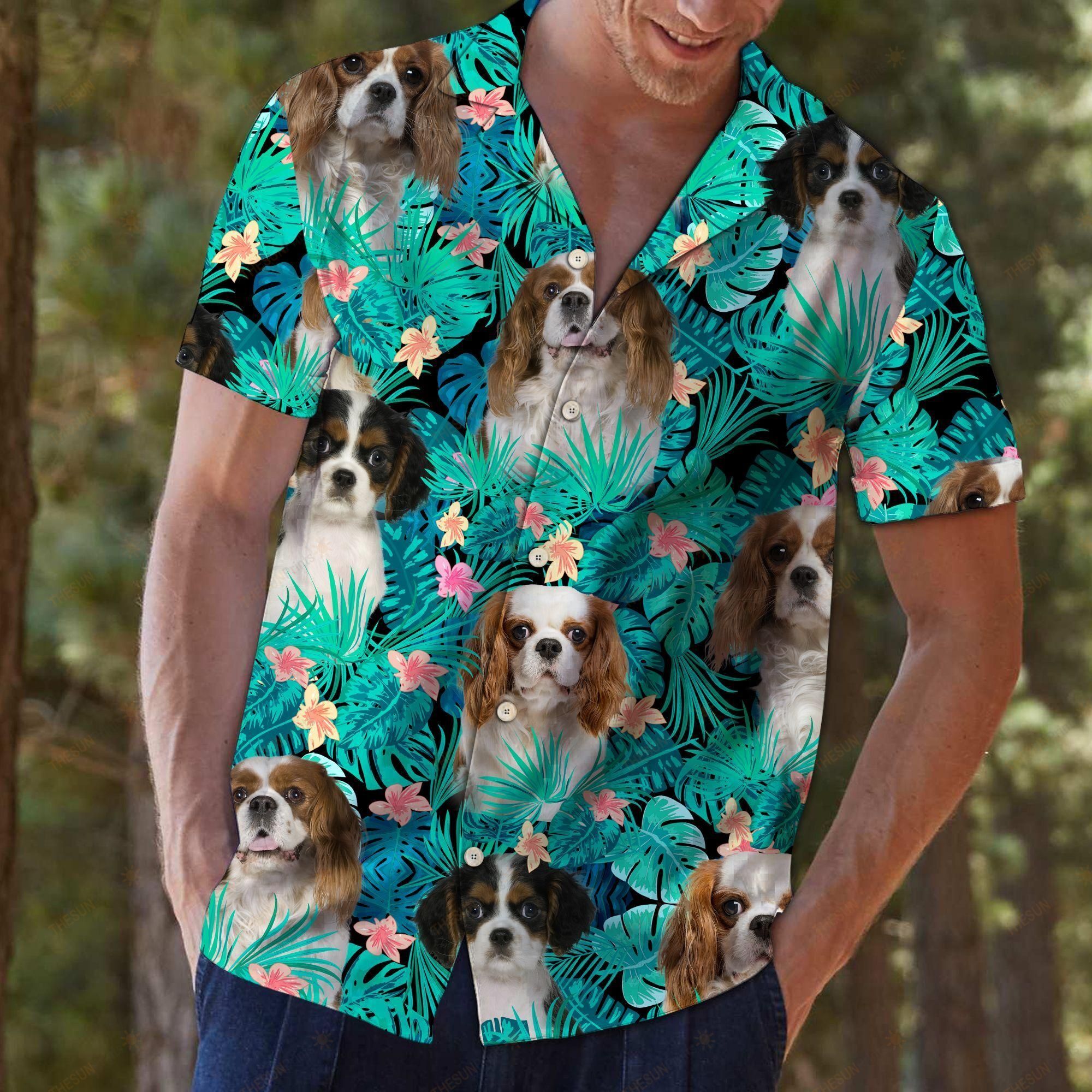 Cavalier King Charles Spaniel Tropical Hawaiian Shirt Ha107067