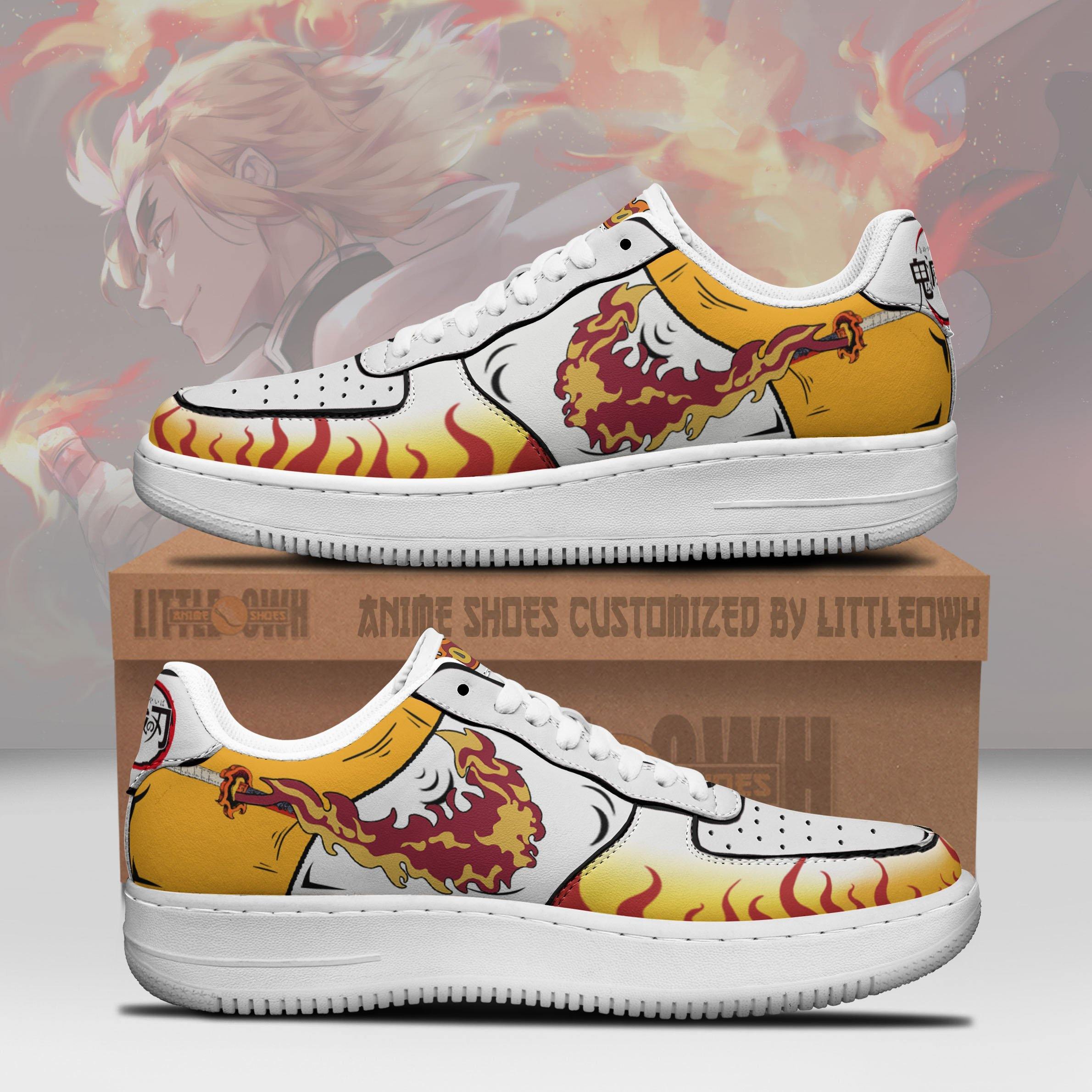 Rengoku Kyojuro Air Sneakers Custom Demon Slayer Anime Shoes