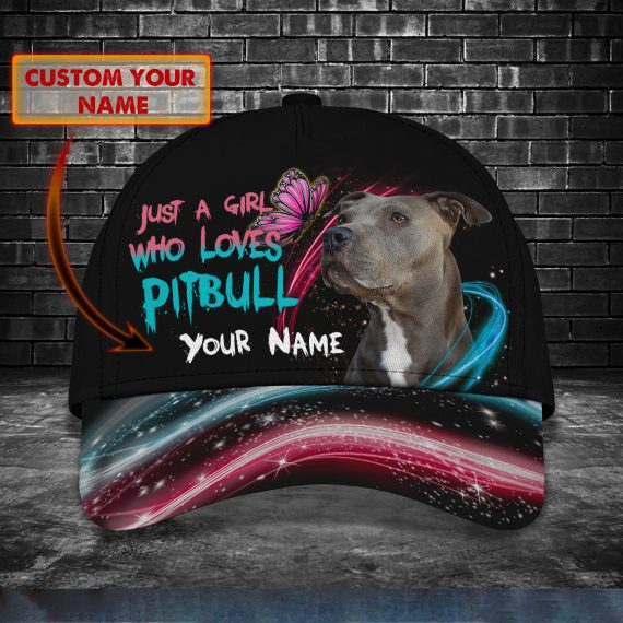 Super Pitbull Personalized Name All Over Print Classic Cap For Dog Lovers