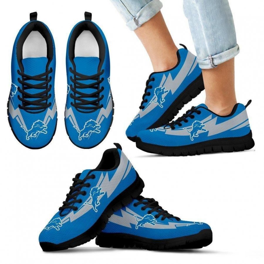 Three Amazing Good Line Charming Logo Detroit Lions Sneakers #139