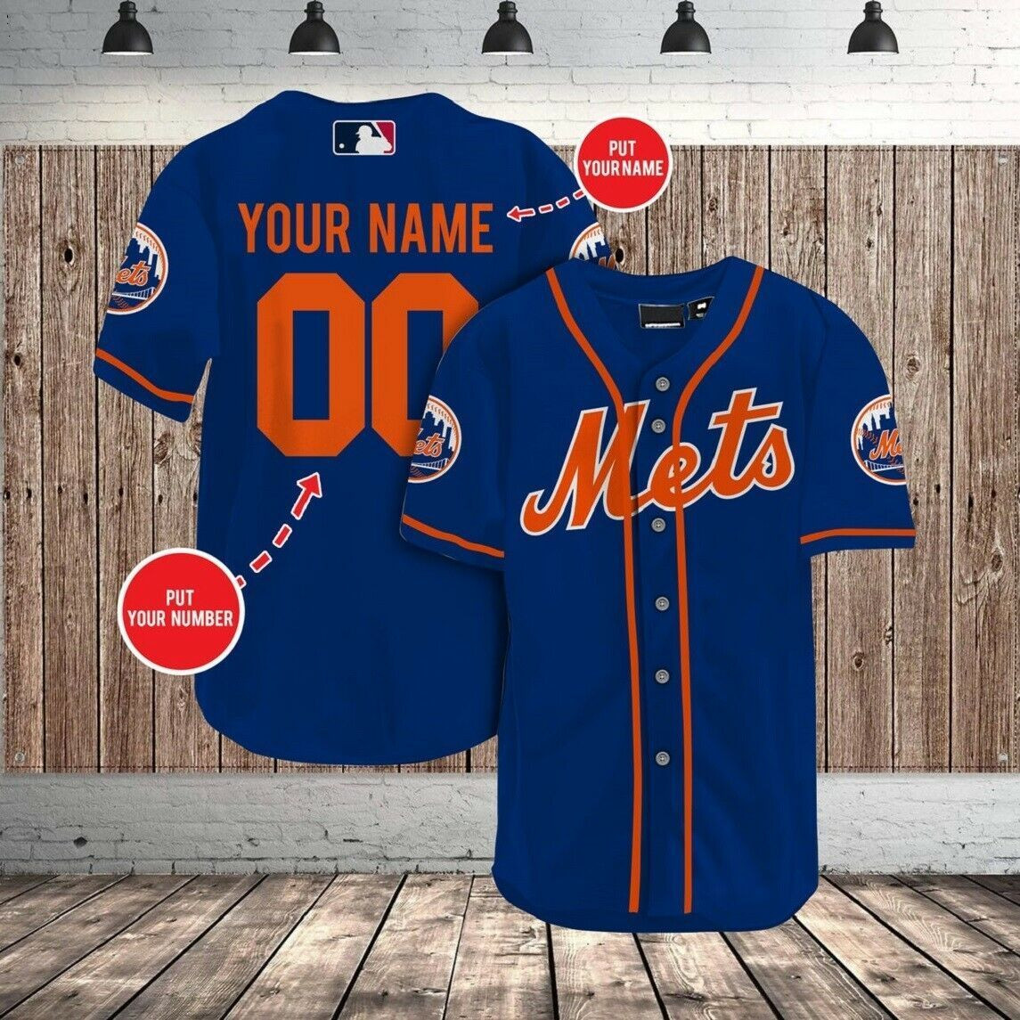 [Custom Name] New York Mets All Over Print Baseball Jersey For Fans