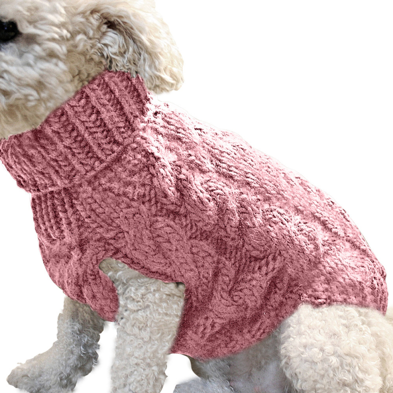 Warm Dog Sweater Pet Clothes Winter Turtleneck Knitted Clothing for Small Dogs Chihuahua Cat Vest Costume Coat Pet Accessories alx