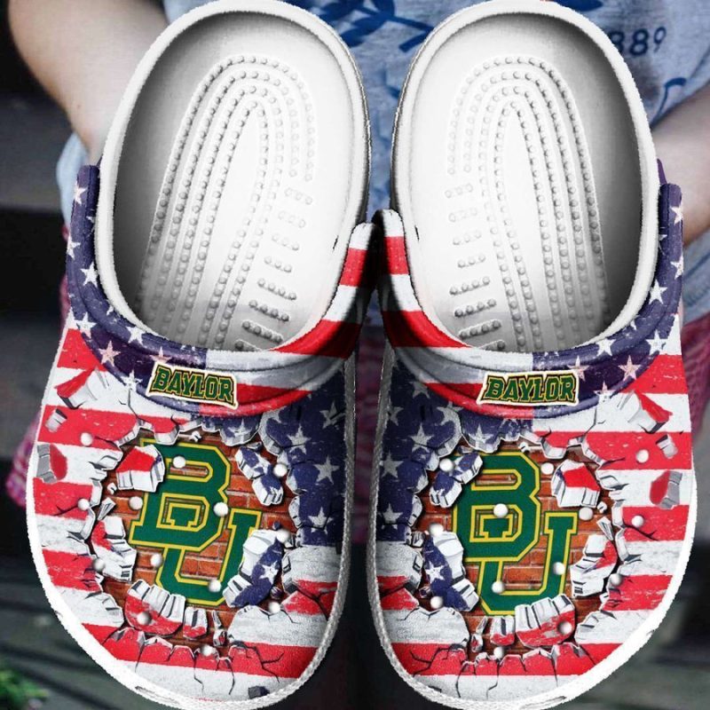 Baylor Bears Flag Clog Shoes