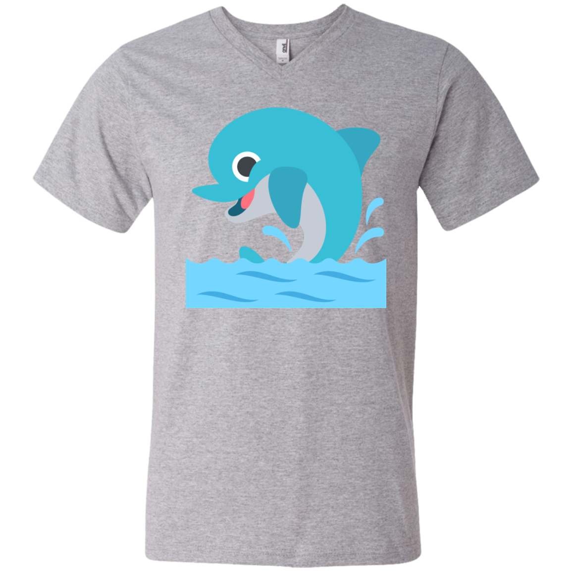 Happy Dolphin Emoji Men’S V-Neck T-Shirt