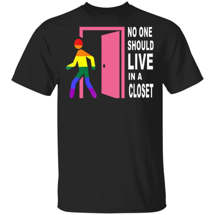 No One Should Live in a Pink Closet – LGBT Slim Fit T-Shirt